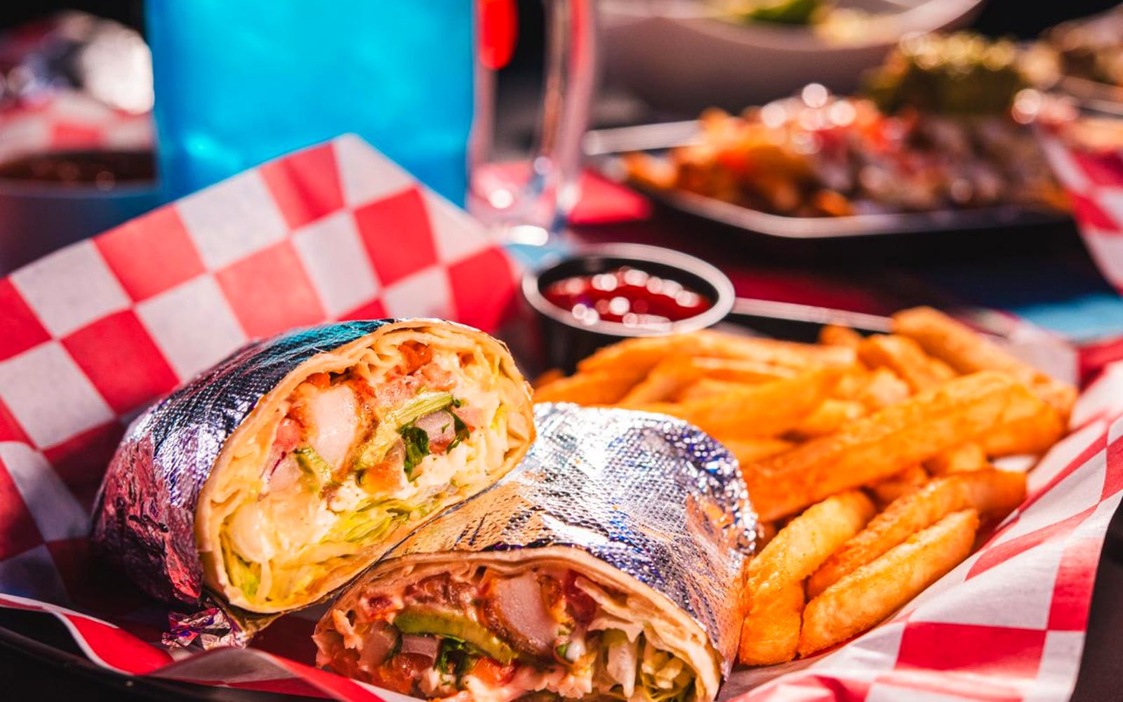 OXO Chicken Wrap with fries