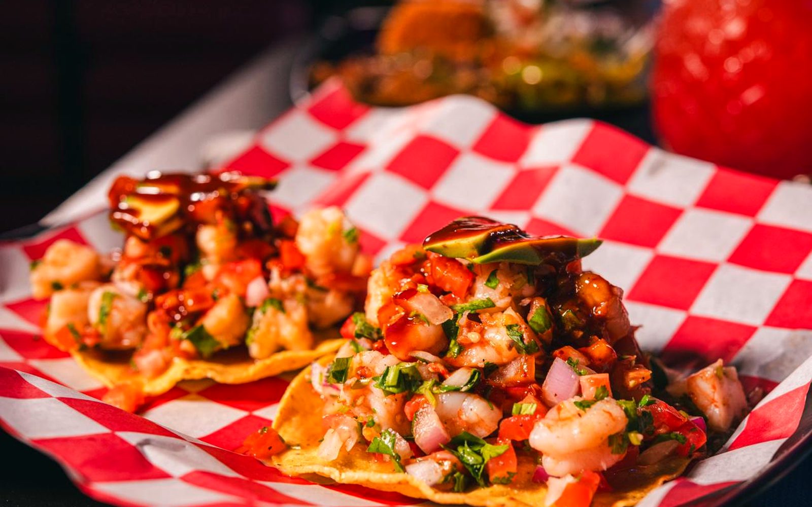 Shrimp tostadas