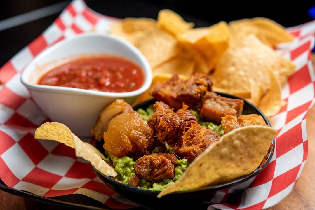 Chicharron Guacamole Bites